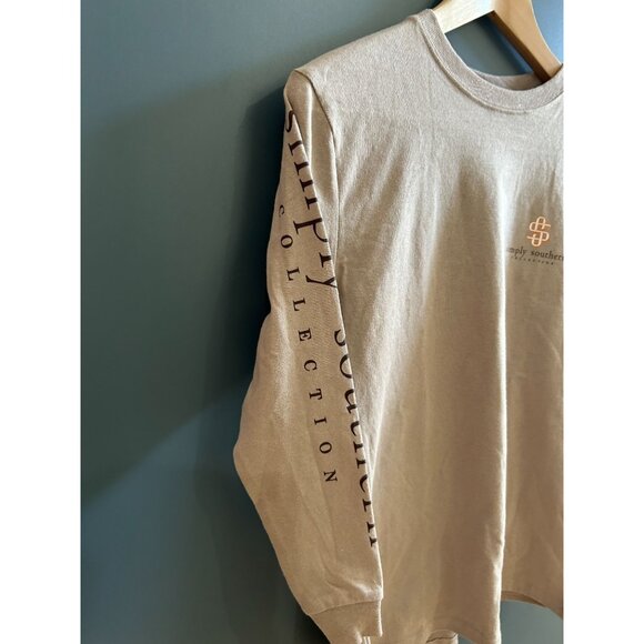 NEW Simply Southern Youth S Long Sleeve Pumpkin Spice Season Thanksgiving Tee - Picture 4 of 4